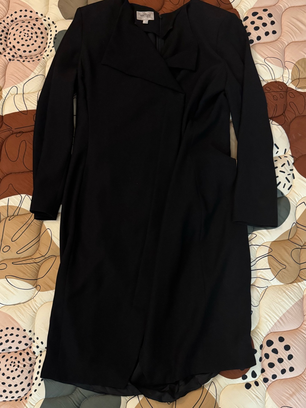 Vintage Armani Collezioni Black Dress - Picture 2 of 8